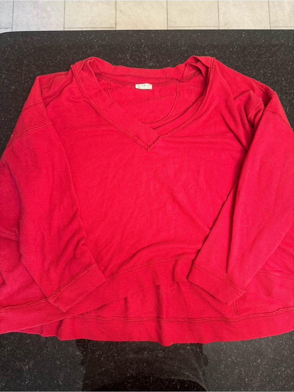 Free people Red V-Neck Women's top